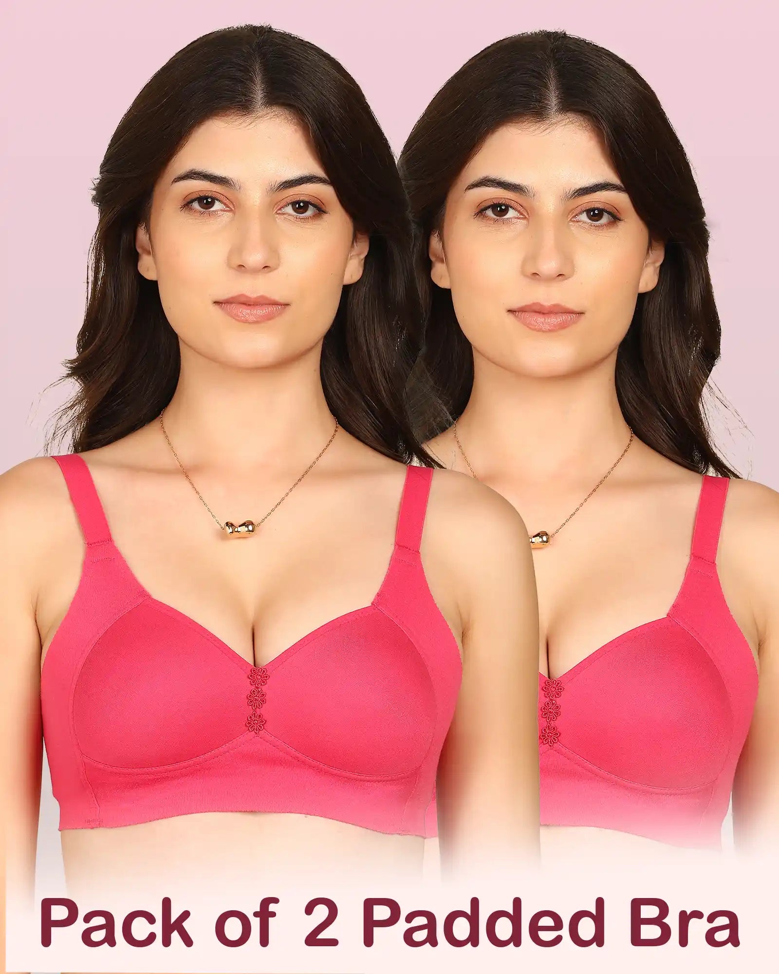 Intimist Easy-Fit Seamless Bonded Padded Minimiser (IS-408-DARK PINK)(Pack Of 2)