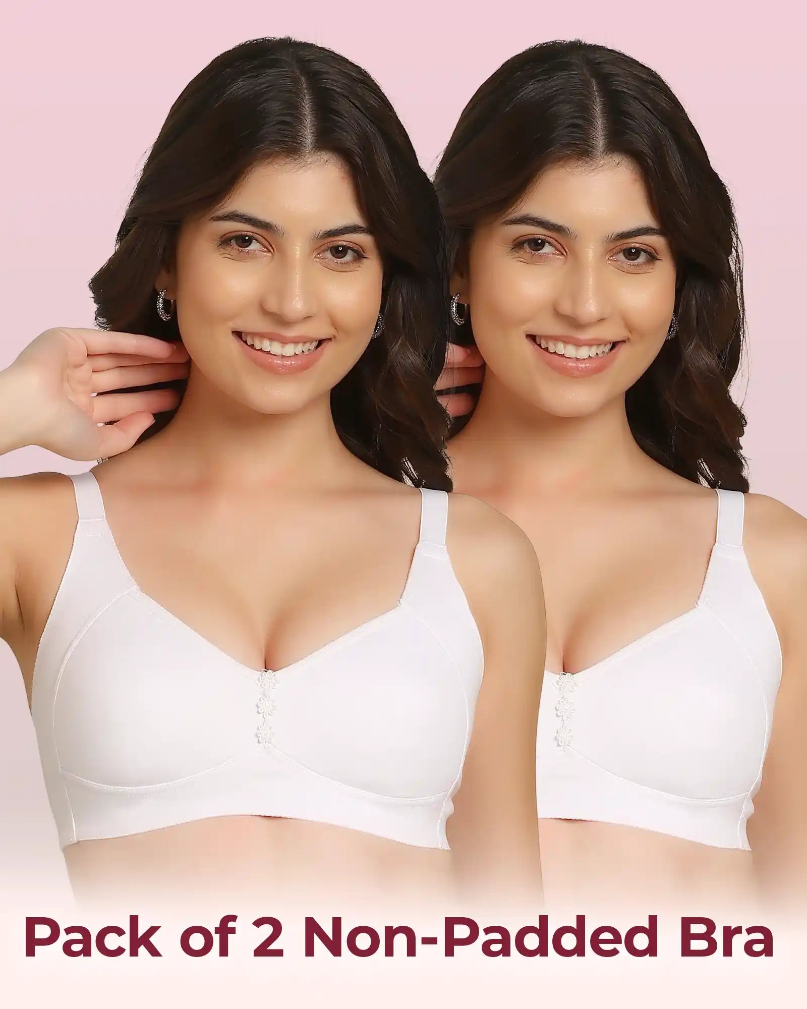 Intimist Easy-Fit Seamless Bonded Non-Padded Minimiser (IS-405-WHITE)(Pack Of 2)