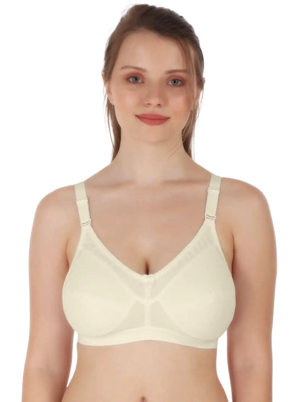 Intimist Full Coverage Non-Padded Minimizer Seamless Cotton Bra (I-9707-SKIN)