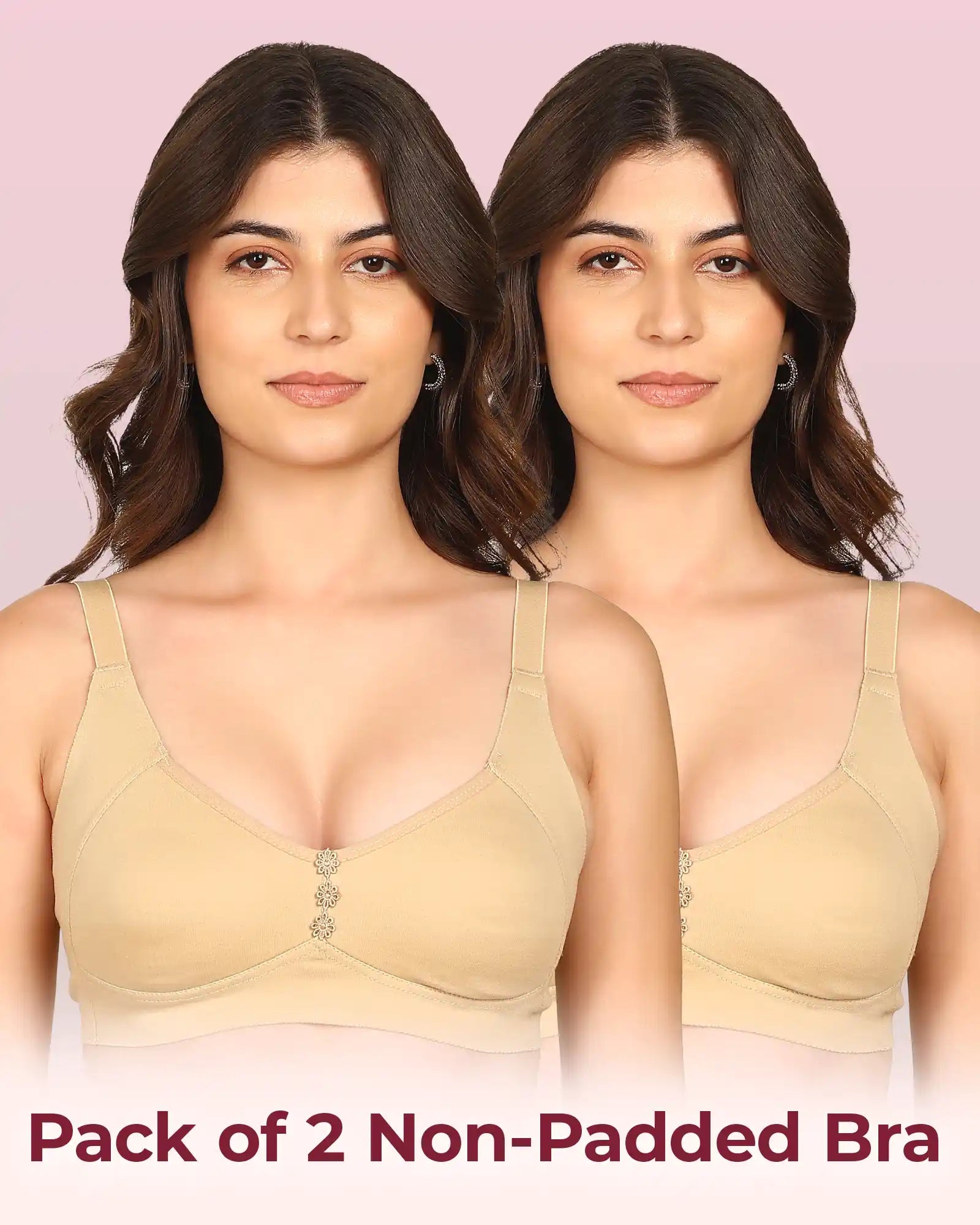 Intimist Easy-Fit Seamless Bonded Non-Padded Minimiser (IS-405-SKIN)(Pack Of 2)
