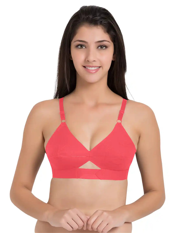 Centra Center Elastic Full Coverage Cotton Bra (CLY9 -CORAL)