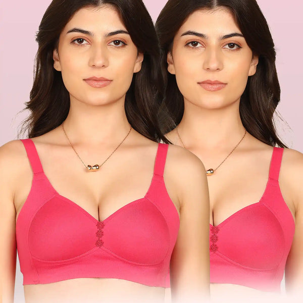 Intimist Easy-Fit Seamless Bonded Padded Minimiser (IS-408-DARK PINK)(Pack Of 2)