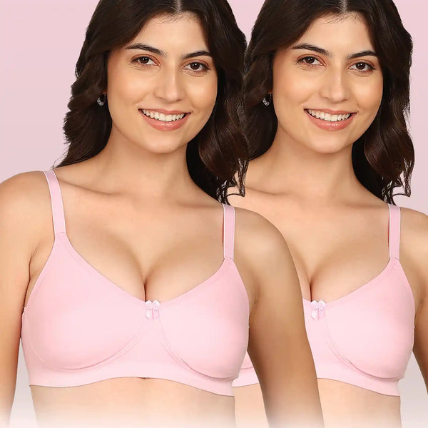 Intimist Easy-Fit Seamless Bonded T-Shirt Bra (IS-352-Plum)(Pack Of 2)