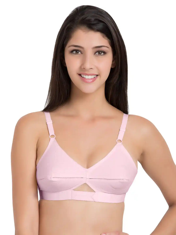 Centra Center Elastic Full Coverage Cotton Bra (CLY9-PINK)