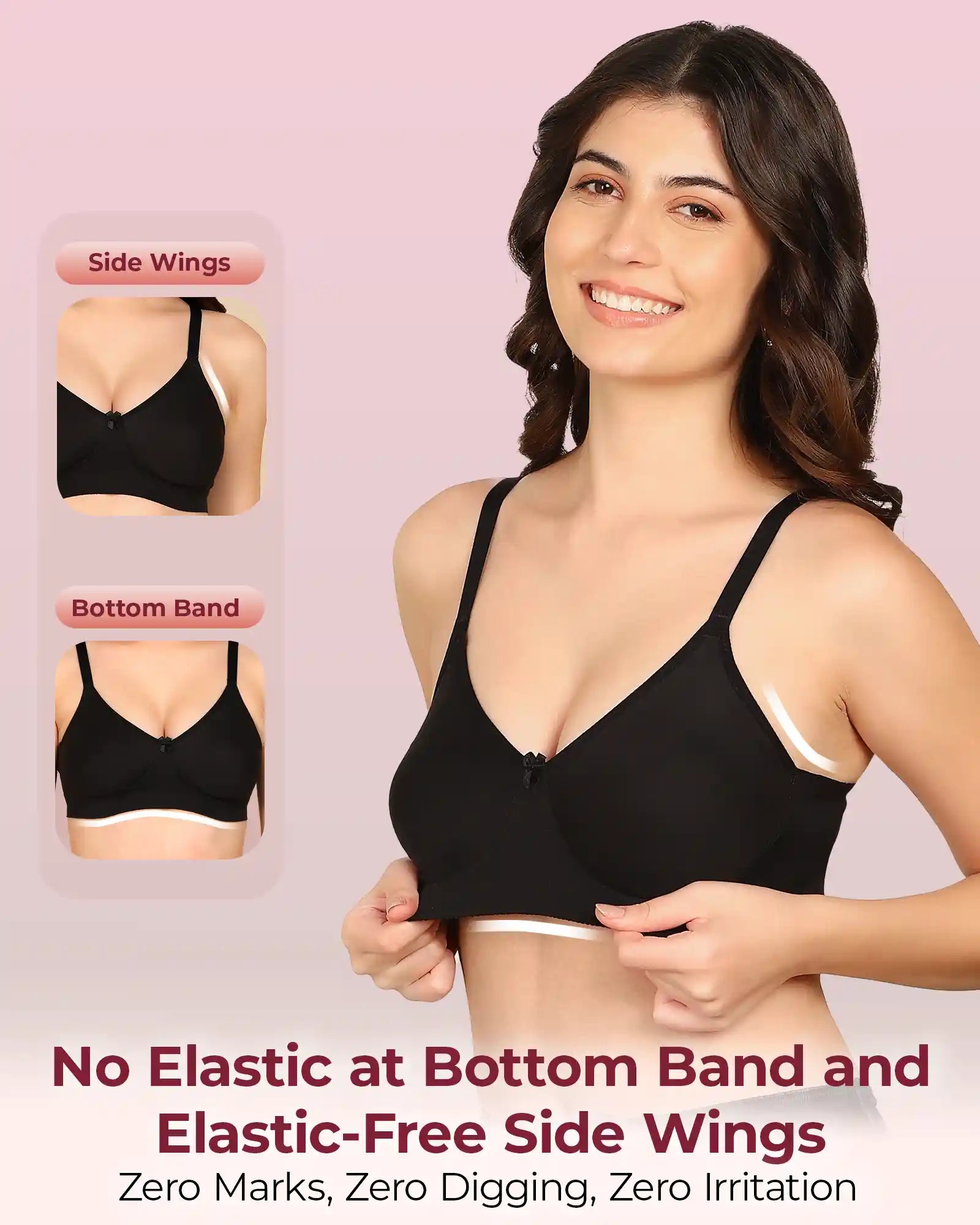 Intimist Bonded T-Shirt Bra (IS-352-Black)