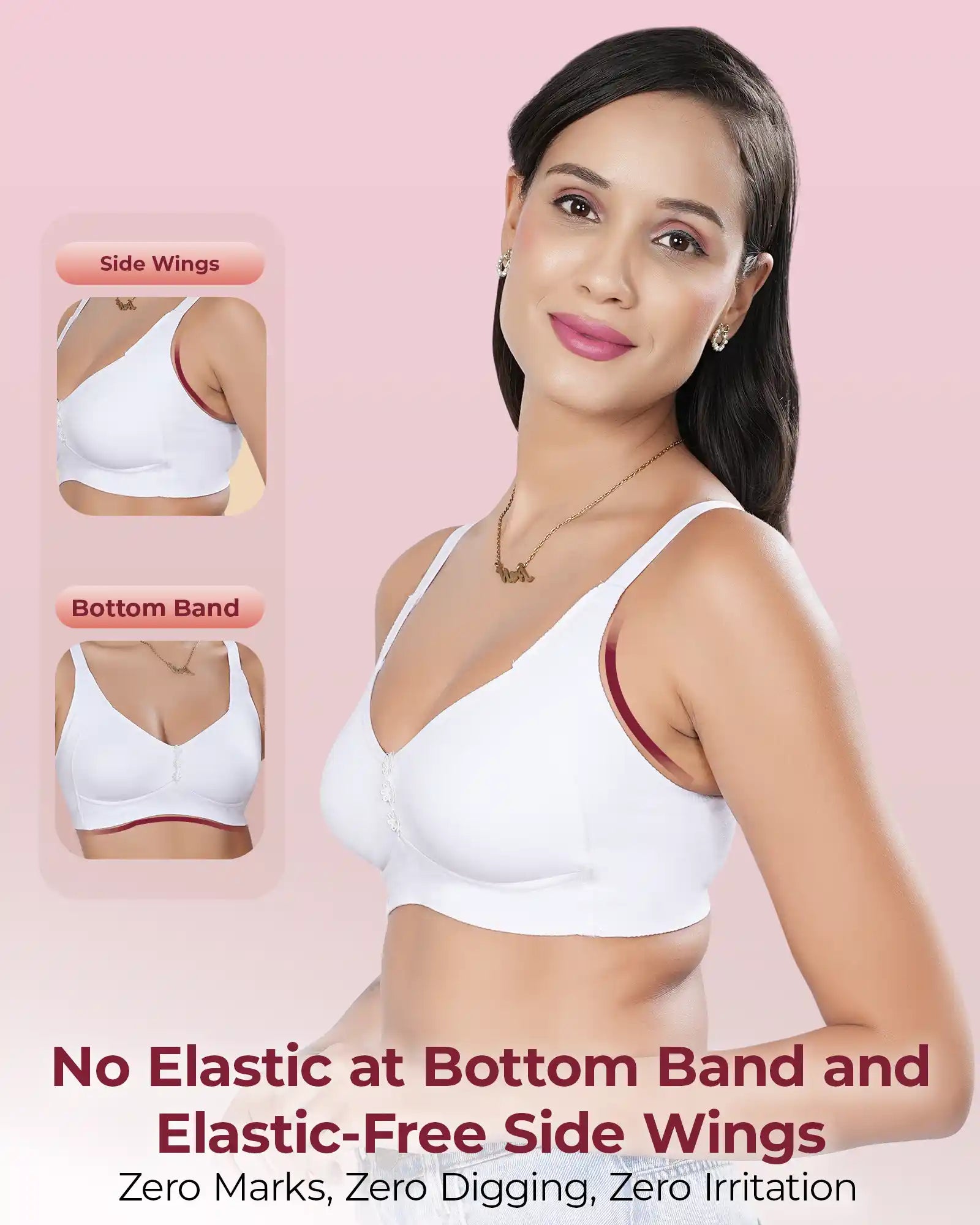 Intimist Easy-Fit Seamless Bonded Non-Padded Minimiser (IS-405-White-Skin)( Pack Of 2)