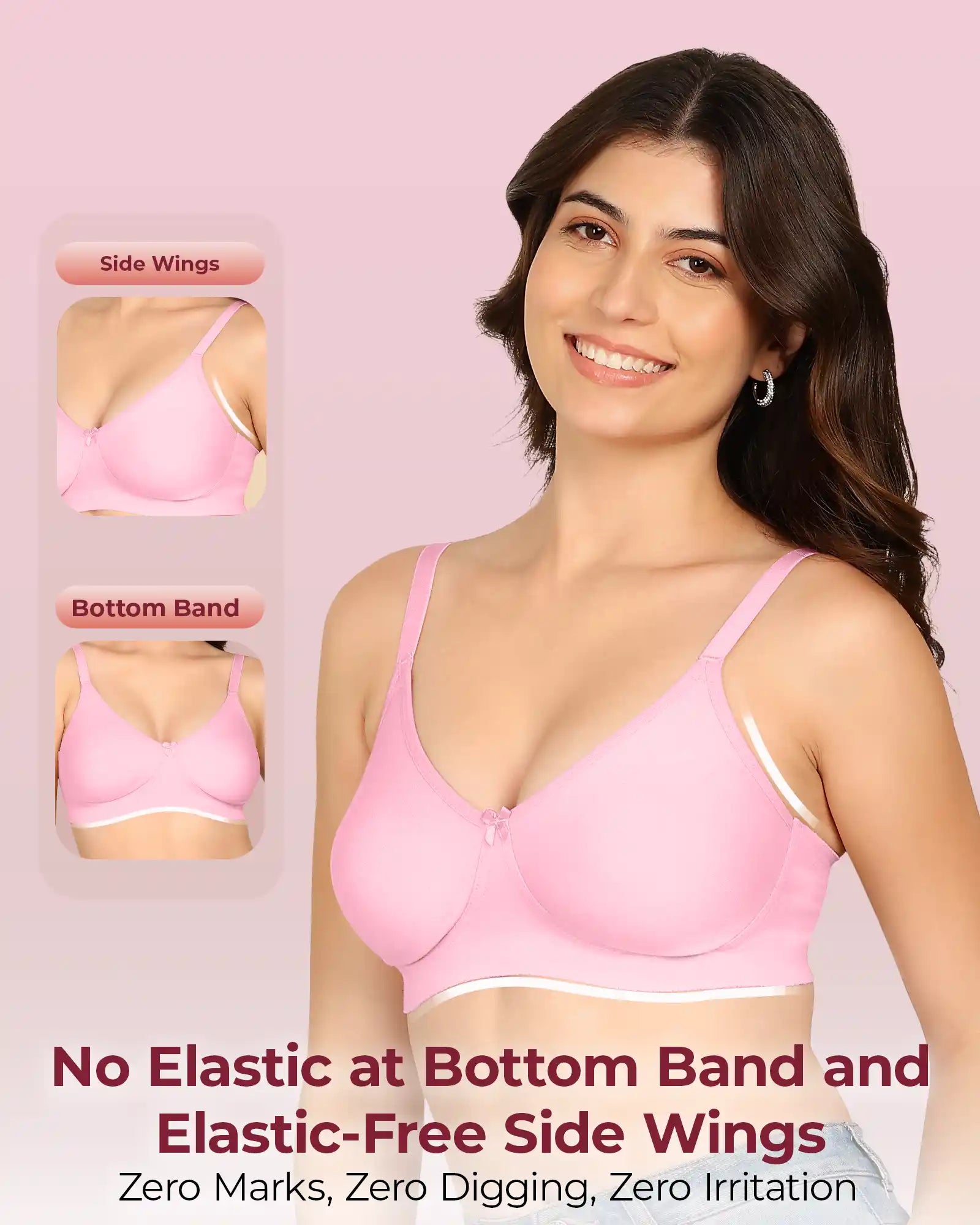 Intimist Bonded T-Shirt Bra (IS-352-Pink)