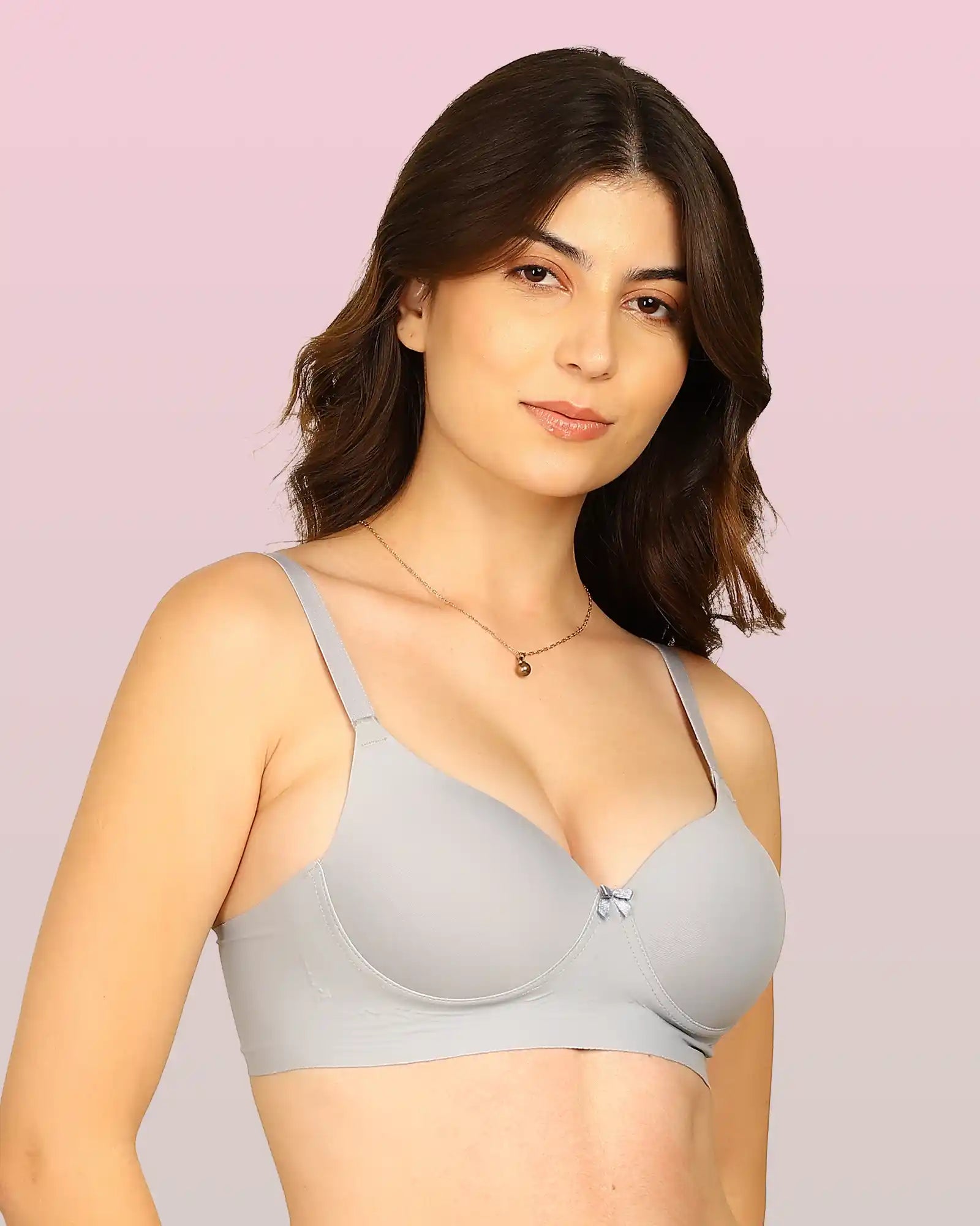 Intimist Easy-Fit Seamless Bonded Push-Up Bra (IS-5301-GREY-SKIN)(Pack of 2)