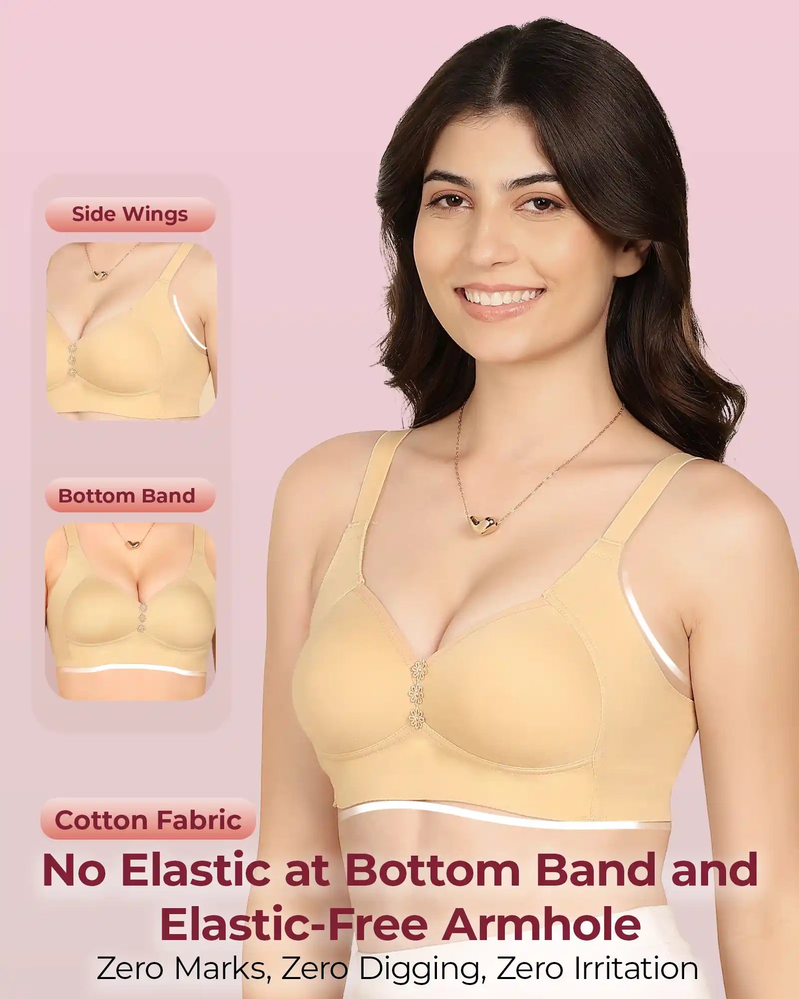 Intimist Easy-Fit Seamless Bonded Padded Minimiser (IS-408-SKIN)(Pack Of 2)