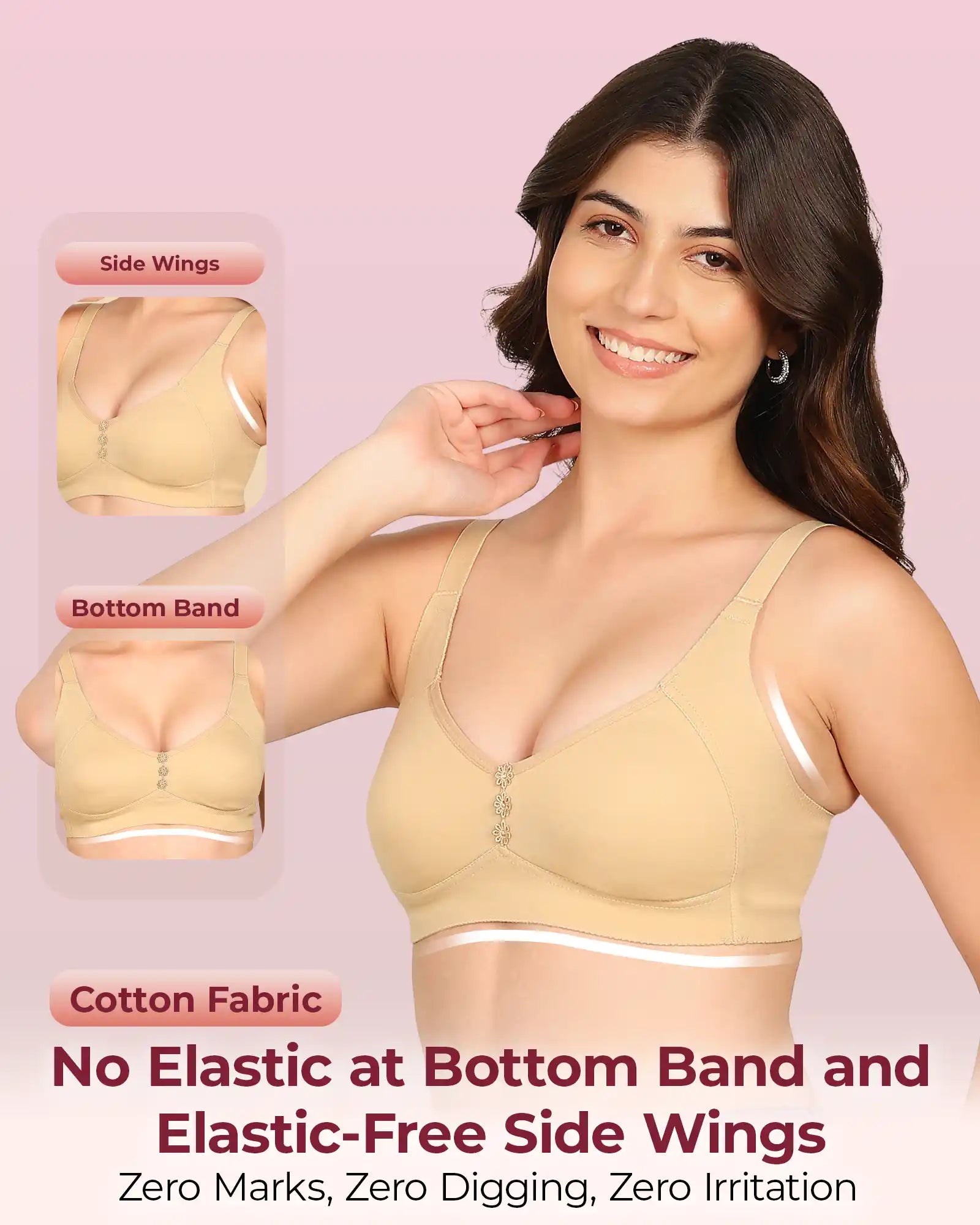 Intimist Easy-Fit Seamless Bonded Non-Padded Minimiser (IS-405-SKIN)(Pack Of 2)