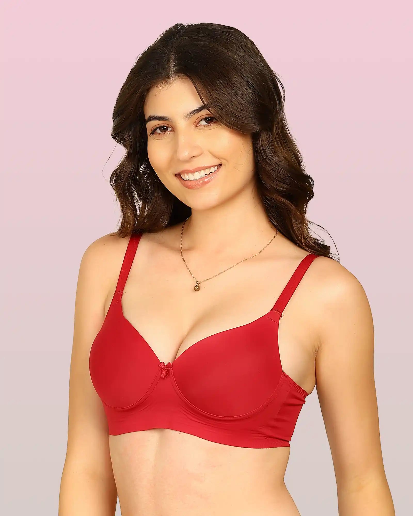 Intimist Easy-Fit Seamless Bonded Push-Up Bra (IS-5301-WINE-GREY)(Pack of 2)