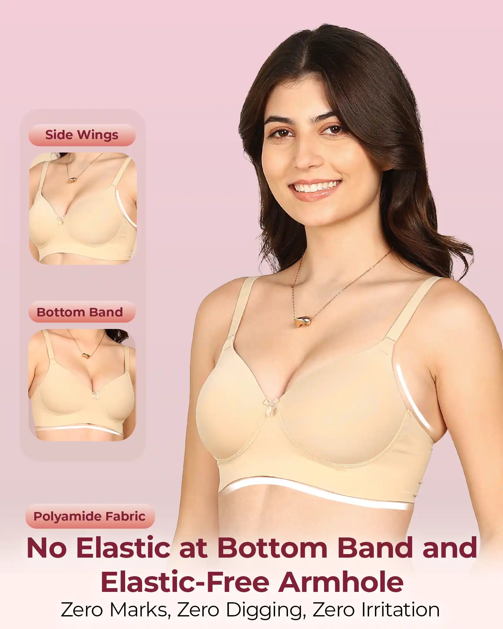 Intimist Bonded Padded Everyday Bra (IS-5991-SKIN)