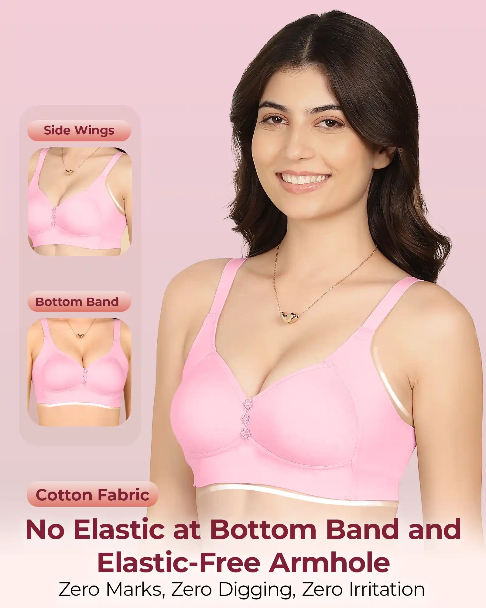 Intimist Bonded Padded Minimiser (IS-408-PINK)