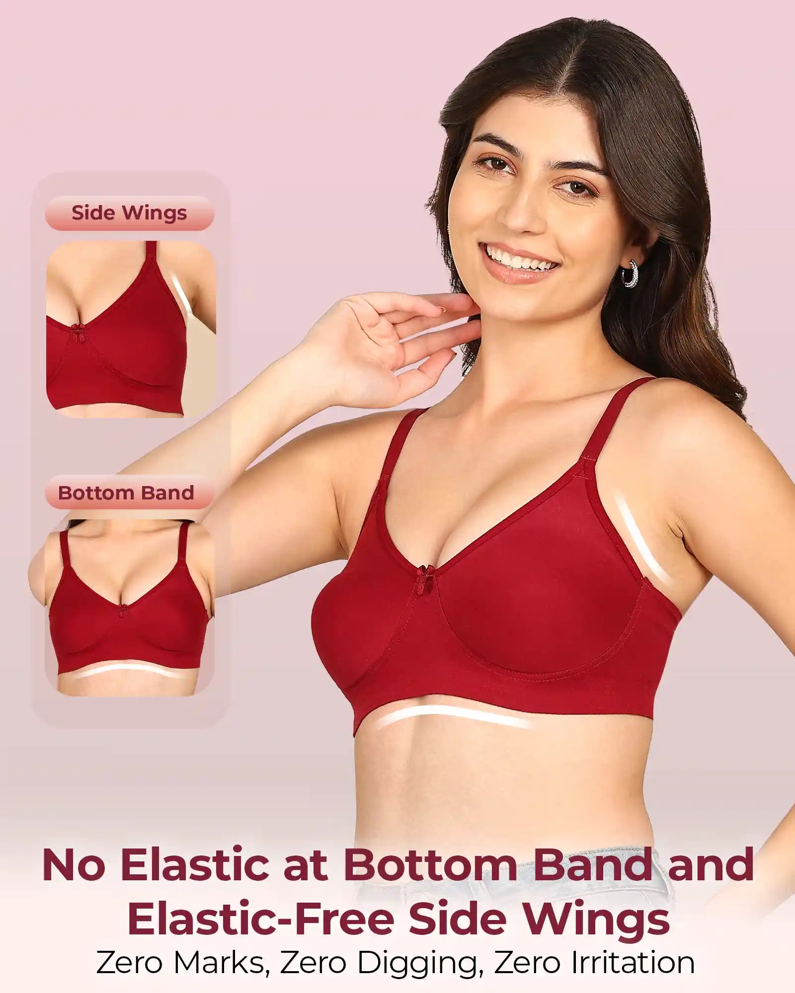 Intimist Bonded T-Shirt Bra (IS-352-Wine)