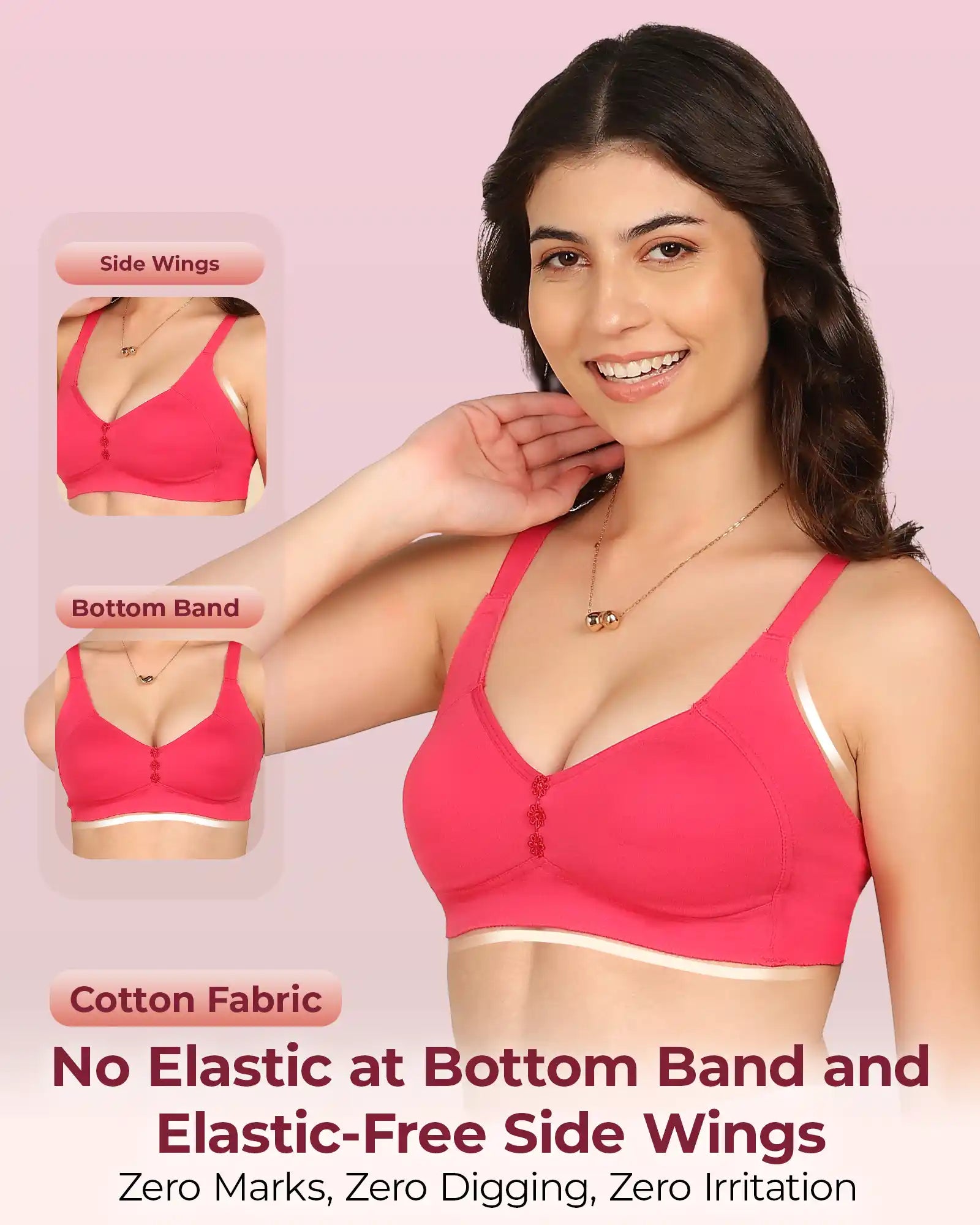 Intimist Bonded Non-Padded Minimiser (IS-405-DARK PINK)